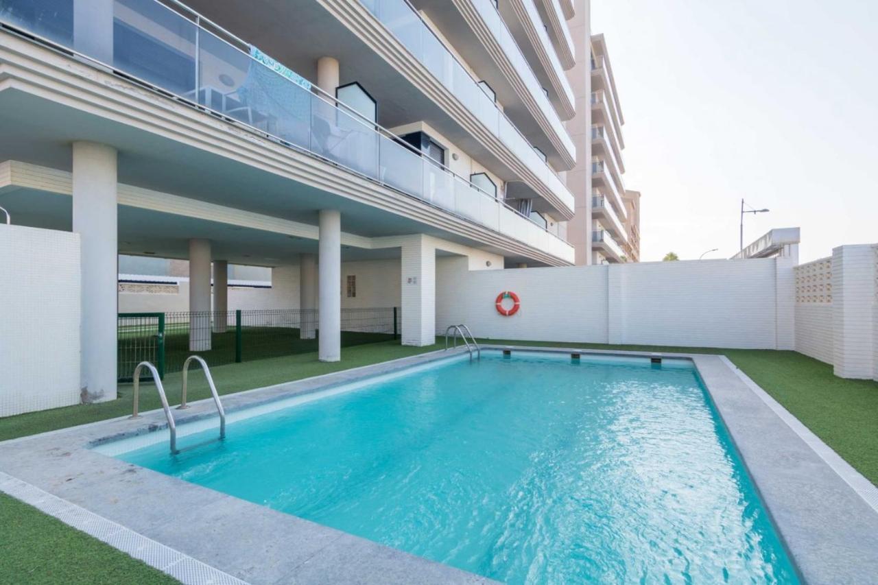 Apartamento Con Jardin En Primera Linea De Playa Con Parking Y Piscina Peñíscola Buitenkant foto